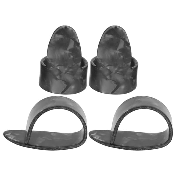 12 stk Fingerplukker Metall Celluloid Indeks Tommelbeskyttere Gitarspill Tilbehør Utskifting