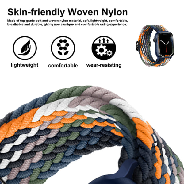 Rem för Apple iWatch 1234567 justerbar nylon