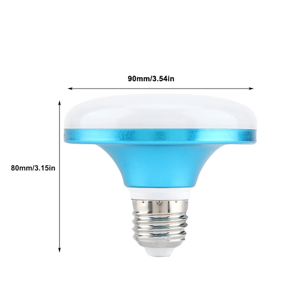 12W E27 UFO Indendørs Belysning Energibesparende Høj Effekt LED Lys Pære (blå)