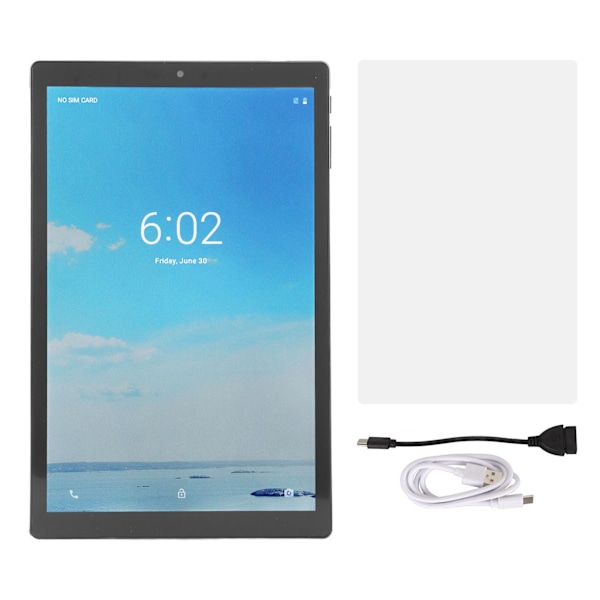 10-tums Tablet för Android 10.1 6GB 128GB 5G WiFi 2560x1600 Upplösning 2MP Front 5MP Bakre Dubbla SIM Dubbla Standby Tablet PC Blå