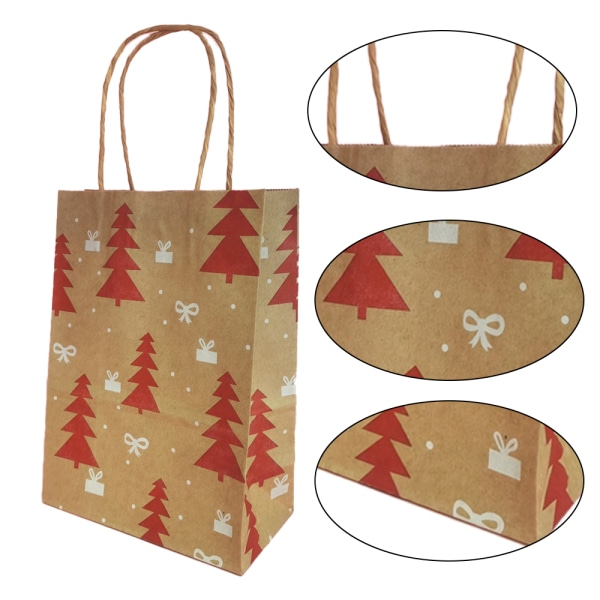 Håndholdt gavepose med julestil