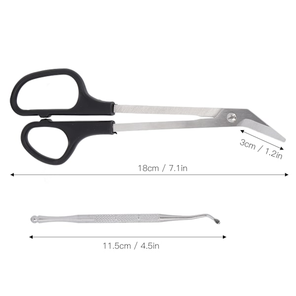 Negleklipper med langt håndtag, ergonomisk design, unik design, tånegleklipper med negleplukker til voksne og ældre