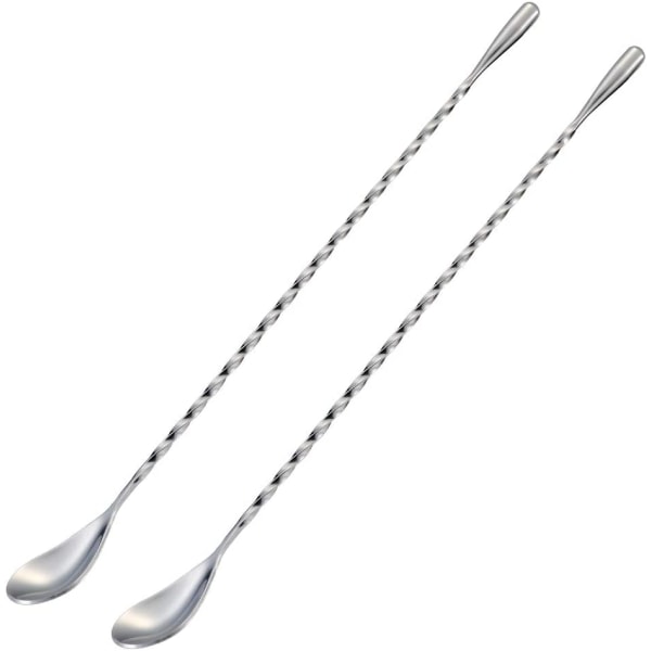 Briout Bar Spoon Cocktail Mixing Stirrers för Dryck, Rostfritt S