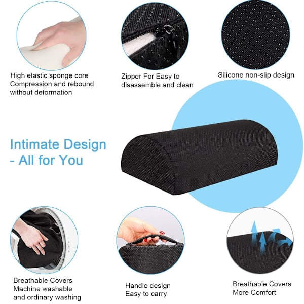 Ergonomisk kontor fodstøtte, kontor fodstøtte, under skrivebord fodstøtte, skridsikker skammel 40cm * 20cm * 10 cm