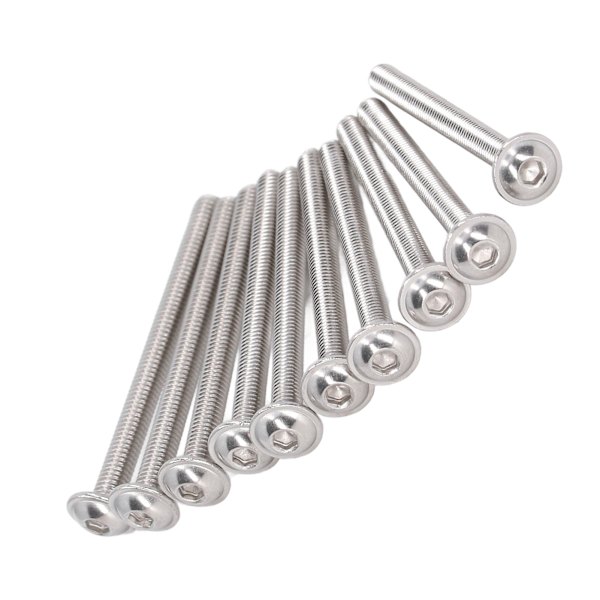 50 st Flangerade Knappskruvar A2‑70 Rostfritt Stål Knapphuvud Socket Caps Bultar KitM3x30mm