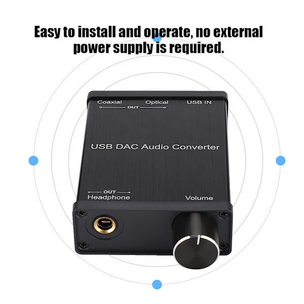Koaksiaalinen muunnos DAC digitaalinen audiomuunnin USB-äänikortti