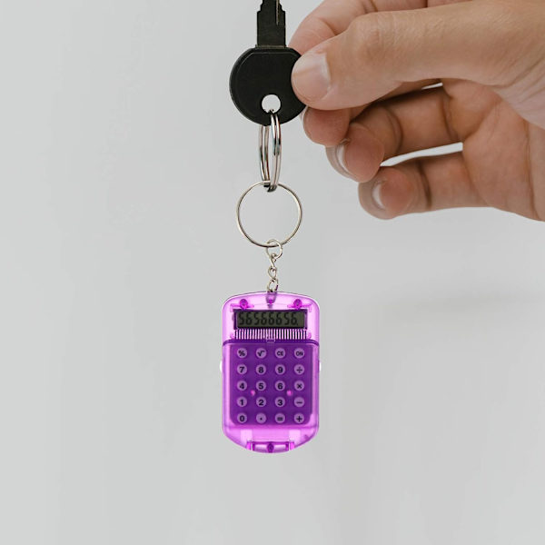 3 st Mini Kalkylator Nyckelring Bärbar Fick Elektronisk