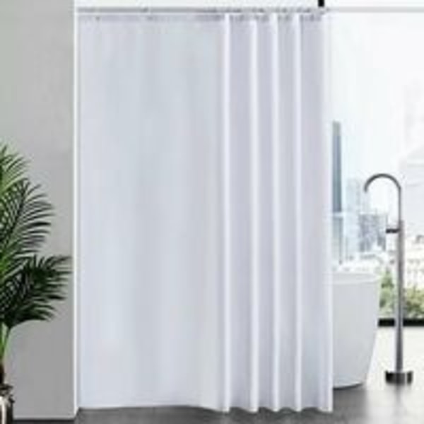 1 stk. skimmelresistent bruseforhæng vaskbart vandtæt stof store polyester bruseforhæng til badekar eller badeværelse hvid 200x220cm