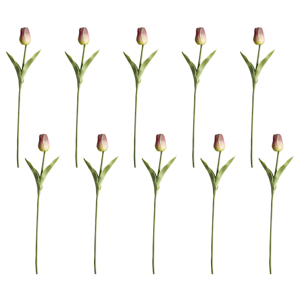 10 stk PU Kunstige Tulipaner Ekte Touch Kunstige Blomsteroppsats