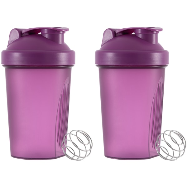 Classic Loop Top Shaker Flaska, Protein Shaker Cup med omrörning Purple