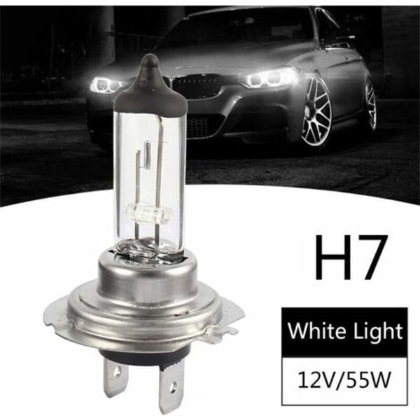 Halogenpærer - 10 stk. 12V H7 55W LED-halogenpærer, langtidsholdbare varmhvide pærer til bilers fjernlys/nærlys
