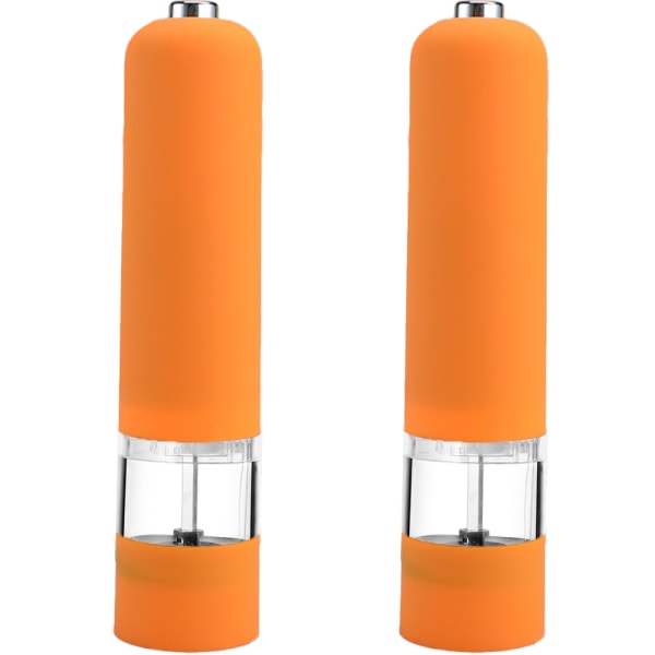 Batteridriven salt- och set (paket med 2 kvarnar) 2pcsABS Orange