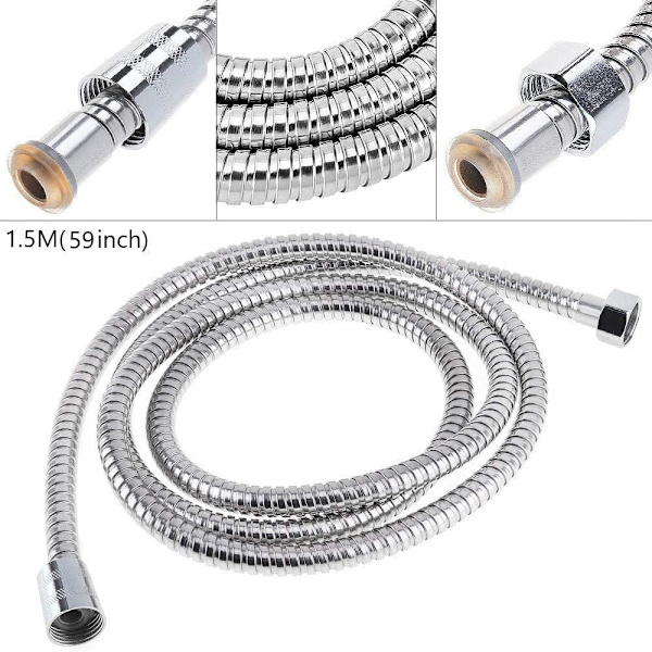Duschsslang 2M Universal, Rostfritt Stål Flexibel Krom Duschsslang Anti-Explosion, Anti-Twist och Anti-Korrosion