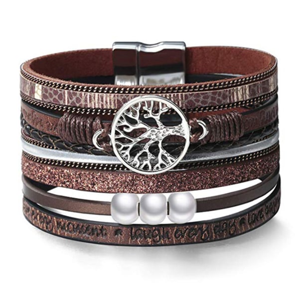 pärla Tree of Life magnetspänne armband