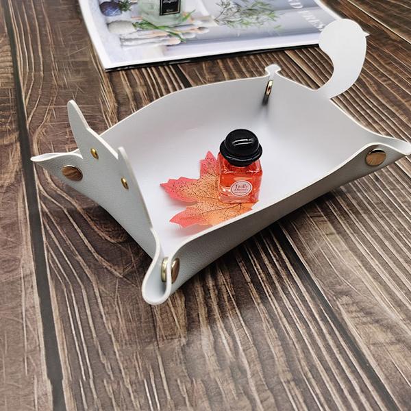 Läderbricka Catchall: Nattduksbord Skrivbord Byrå