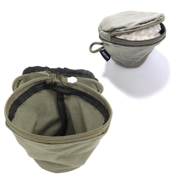 Återanvändbar Förvaring för Kaffefilter, Vattentätt Canvasmaterial, Dubbel Storlekskompatibilitet för 155 och 185 Filterpapper, Portabel Design med Dragkedja och Krok för