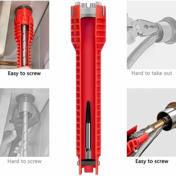 8 i 1 vandhane og vask installatørnøgle til køkken VVS