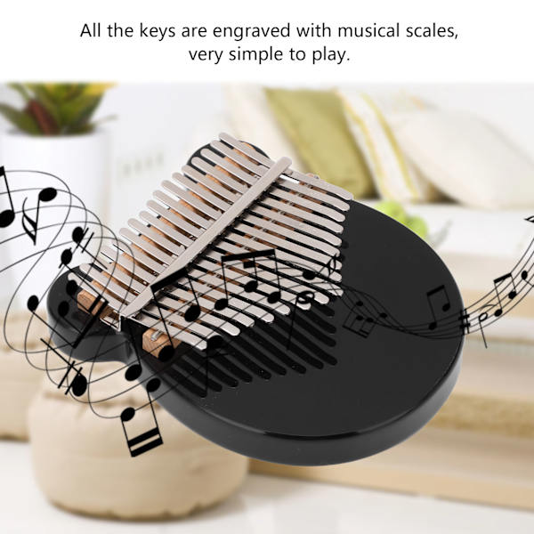 Tum Piano 17 Tangenter C Ton Kalimba Akryl Bärbart Finger Spelinstrument Set Kit