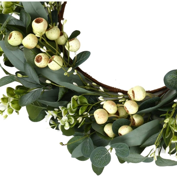 Grön Eucalyptus Krans, Konstgjord Eucalyptus Blad Krans