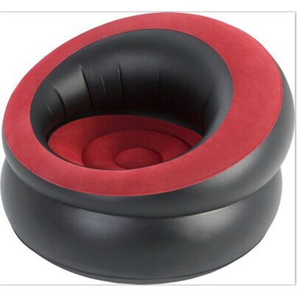 Enkel flokket oppblåsbar spillstol sofa sete solseng camping