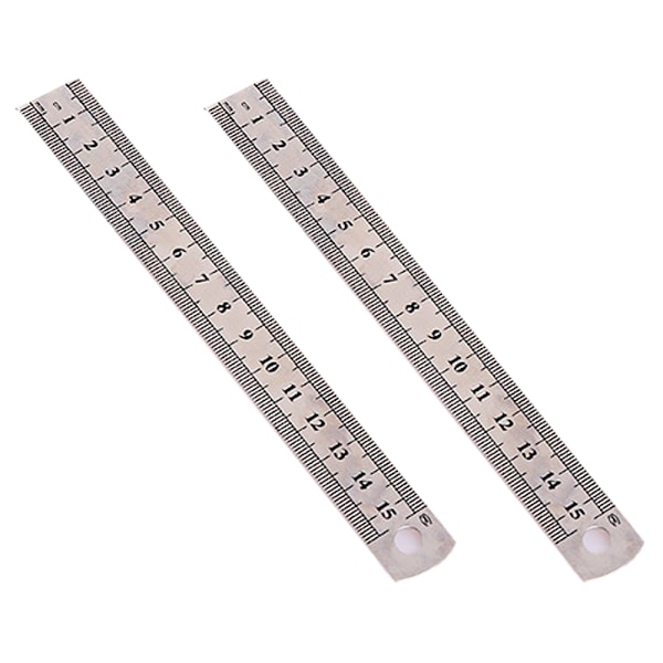 Stållinjal, metallinjal, 2-pack
