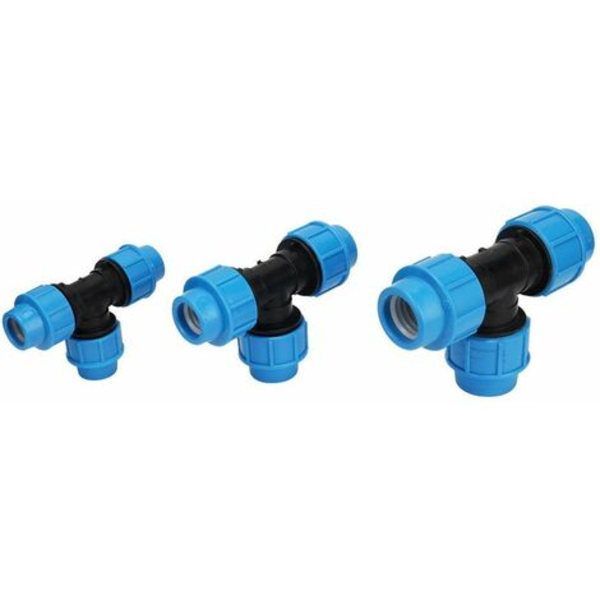 20mm puutarhaletkun liitin PE T-liitin ulkohalkaisija 20mm