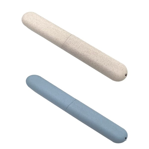 2-pack tandborstfodral, tandborstbox, tandborsthuvudskydd, tandborstbehållare, bärbar tandborstfodral, lämplig för resor,