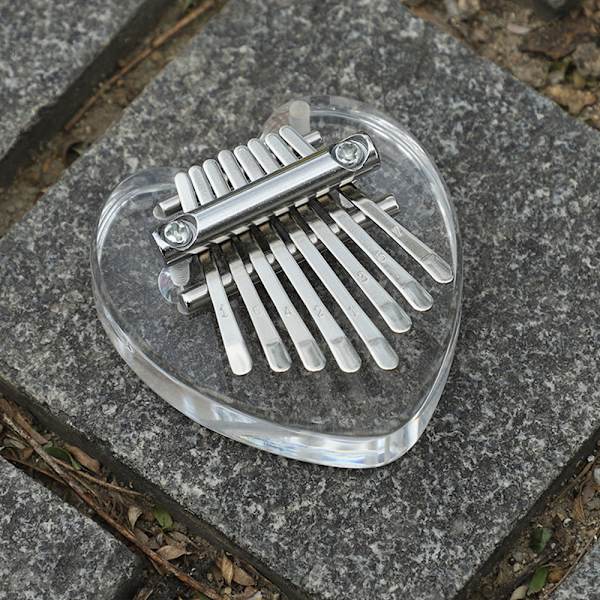8 Tangenter Mini Kalimba Tommelfingerklaver Klar Akryl Fingerklaver med