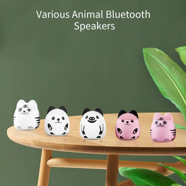 Mini Animal Bluetooth -högtalare Portable Wireless for Desktop Co Pink Tiger