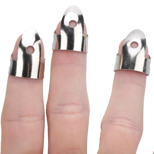 12 stk. Fingerpicks Metal Celluloid Index Tommelbeskyttere Guitar Spilletilbehør Udskiftning