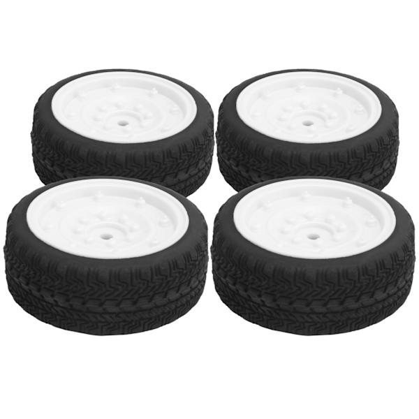 4 kpl 65 mm RC-kumirenkaat kaukosäätimellä ohjattavan auton lisävarusteena sopivat WPL D12 1/10 (013W) -mallille