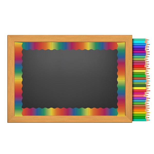 Bulletin Borders Stickers Black Board Trim Gradient Borders 65.6