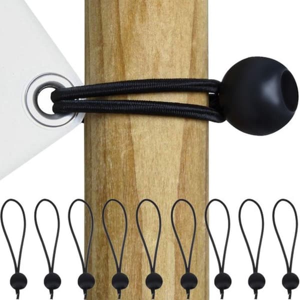 10-pak - Presenningsfastgørelse - Elastisk{bt} Sort-FO-