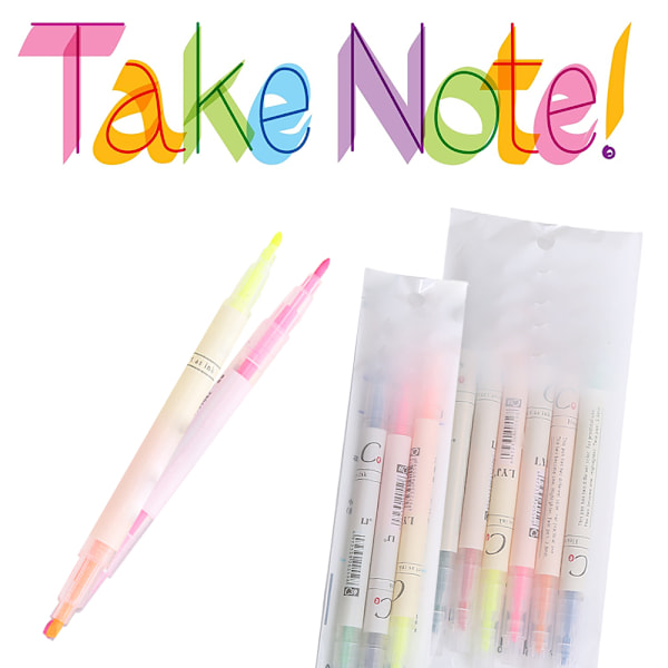 Textmarker, Assorterade färger, Skolmaterial, Hemmapysslande