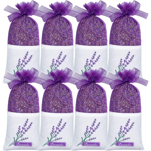 Lavendelposer, tørkede lavendelposer 8 pakke