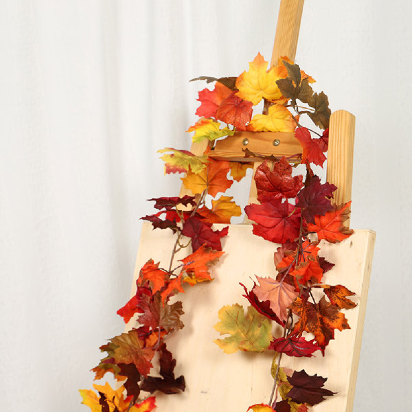 Konstgjord höstlönnlövrotting, 170 cm Harvest Halloween Tack