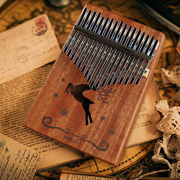 17-tangenters kalimba tommelfingerklaver; stemmehammer, fingerdæksler, tangent