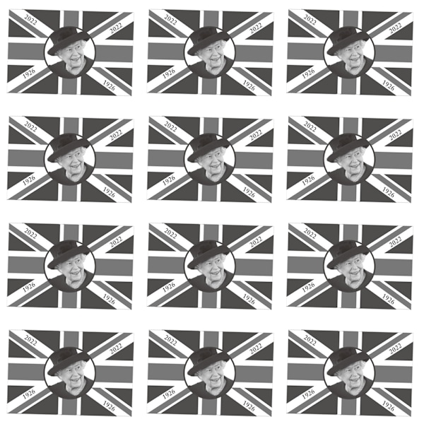 Drottning Elizabeth II handviftande flagga 14cm x 21cm Mini Hand Held