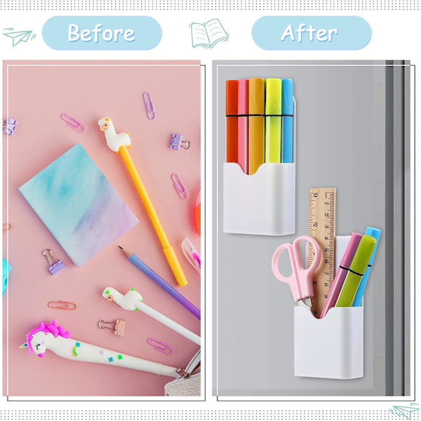 4 stk. Magnet Pen Holder Tør Slet Magnetisk Markør Holder
