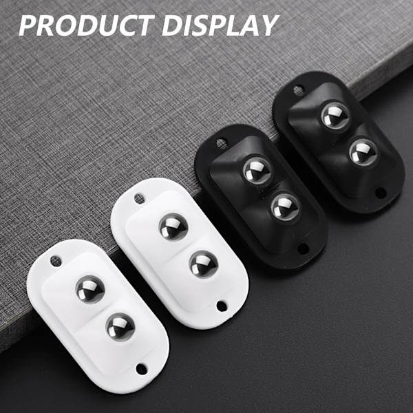 Selvklebende Mini Caster Wheels, Sticky Pulley for Trash Can, Storage Box, Small Furniture (8pcs)