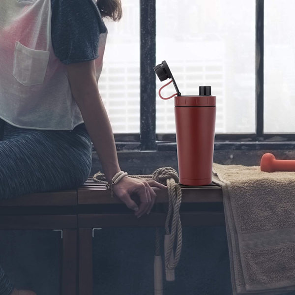 Rustfrit Protein Shaker Flaske i Rustfrit Stål Holder Varmt/Koldt