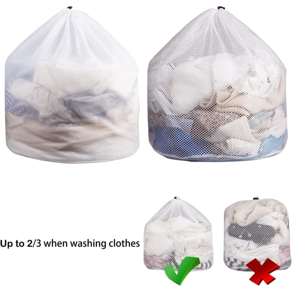 3-pakke mesh-vaskeposer med snøring
