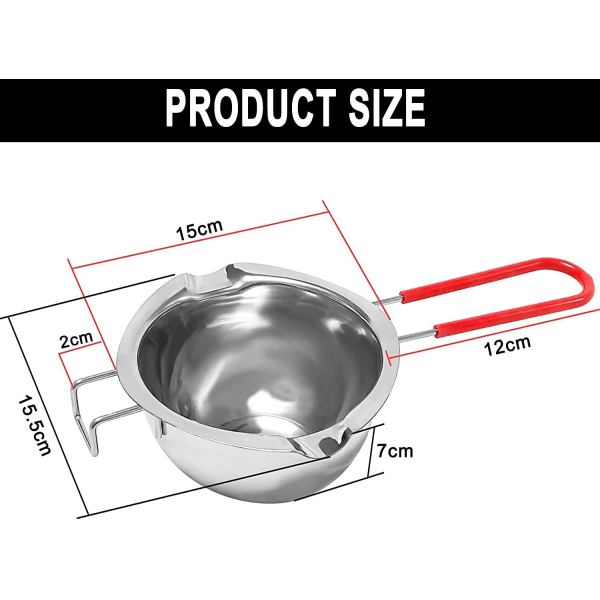 600 ml smeltegryte smeltebolle - smeltebolle med 2 tut