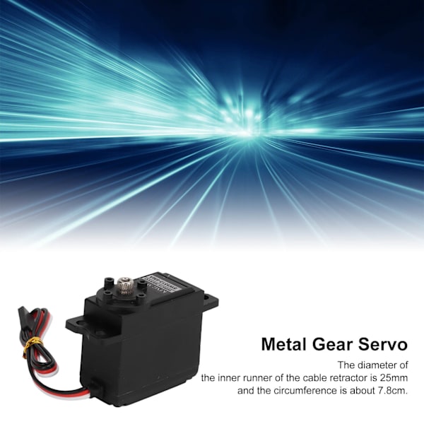 Vattentät RC Servo, Robust RC Servo för Modeller: Kraftig Servomotor med Full Metallväxel, Designad för Extrema Förhållanden och Intensiv Användning