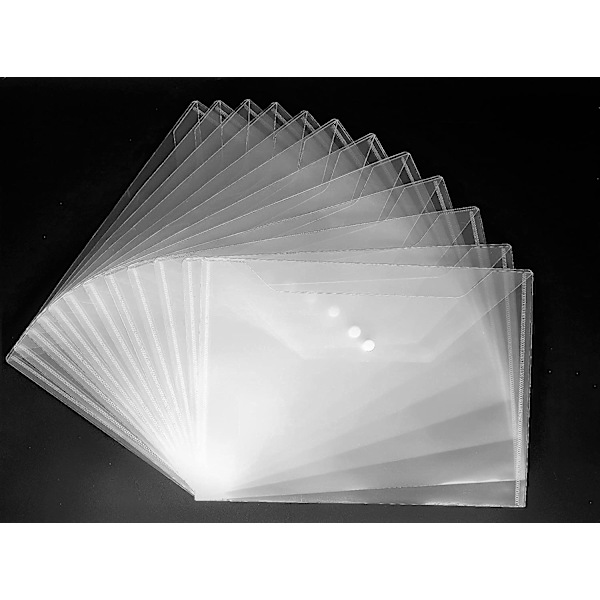 Premium Kuvert Kuvert 10 stk. Plastik Dokument Kuverter