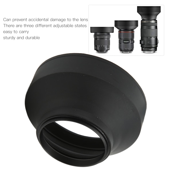 Kamerahuvor Vikbara Förhindrar Astigmatism Förhindrar Skador Digitalt Linsskydd för Kamera 55mm/2.2in