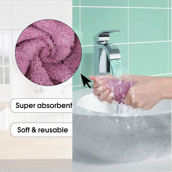 Mikrofiber Rengøringsklud - 12 Pak Køkkenhåndklæder -
