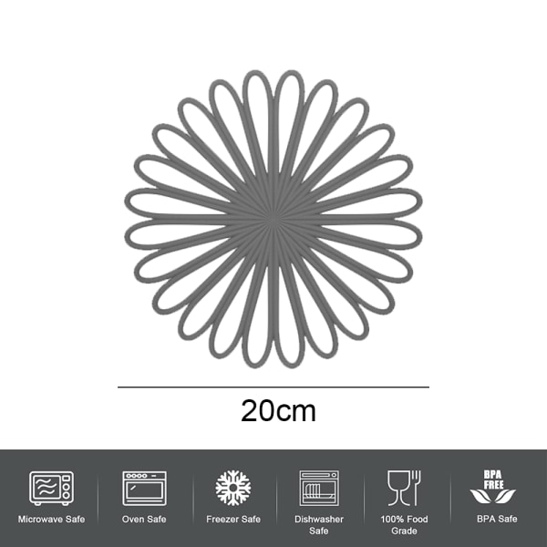 Gryteunderlag for kjøkken, varmebestandige silikonunderlag, grytekluter,