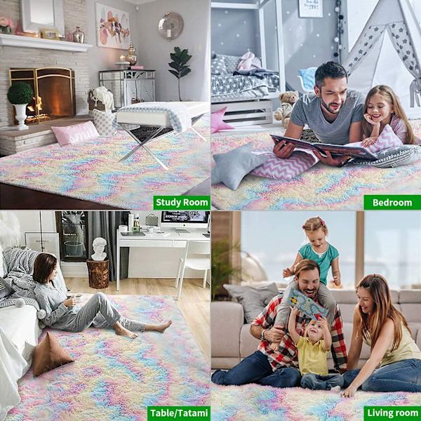 Pehmeä matto, 3X5 jalkaa sateenkaari matto, ultrapehmeä sisätilojen mod