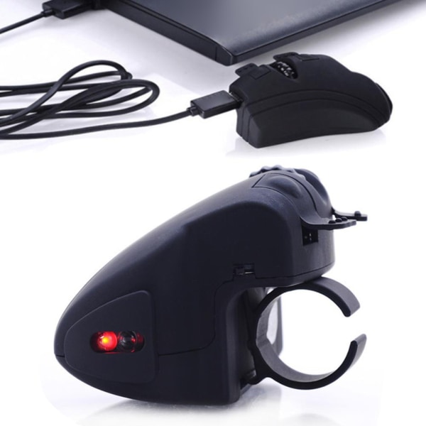 Bluetooth trådløs fingermus Mini USB-mus Genladbar lomme ringmus for PC bærbar datamaskin nettbrett